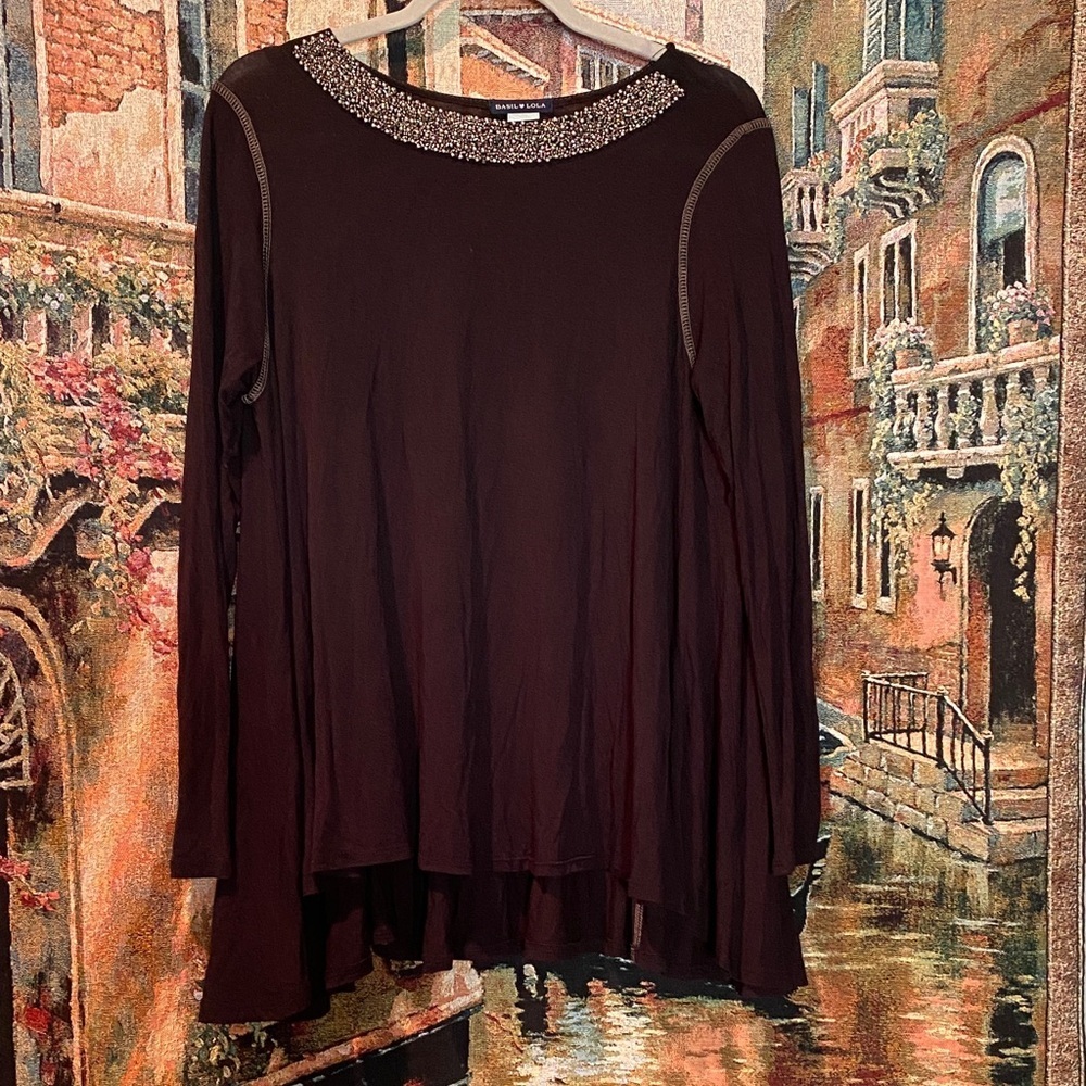 5 for $30 Basil🩷Lola Elegant Black Women's Top